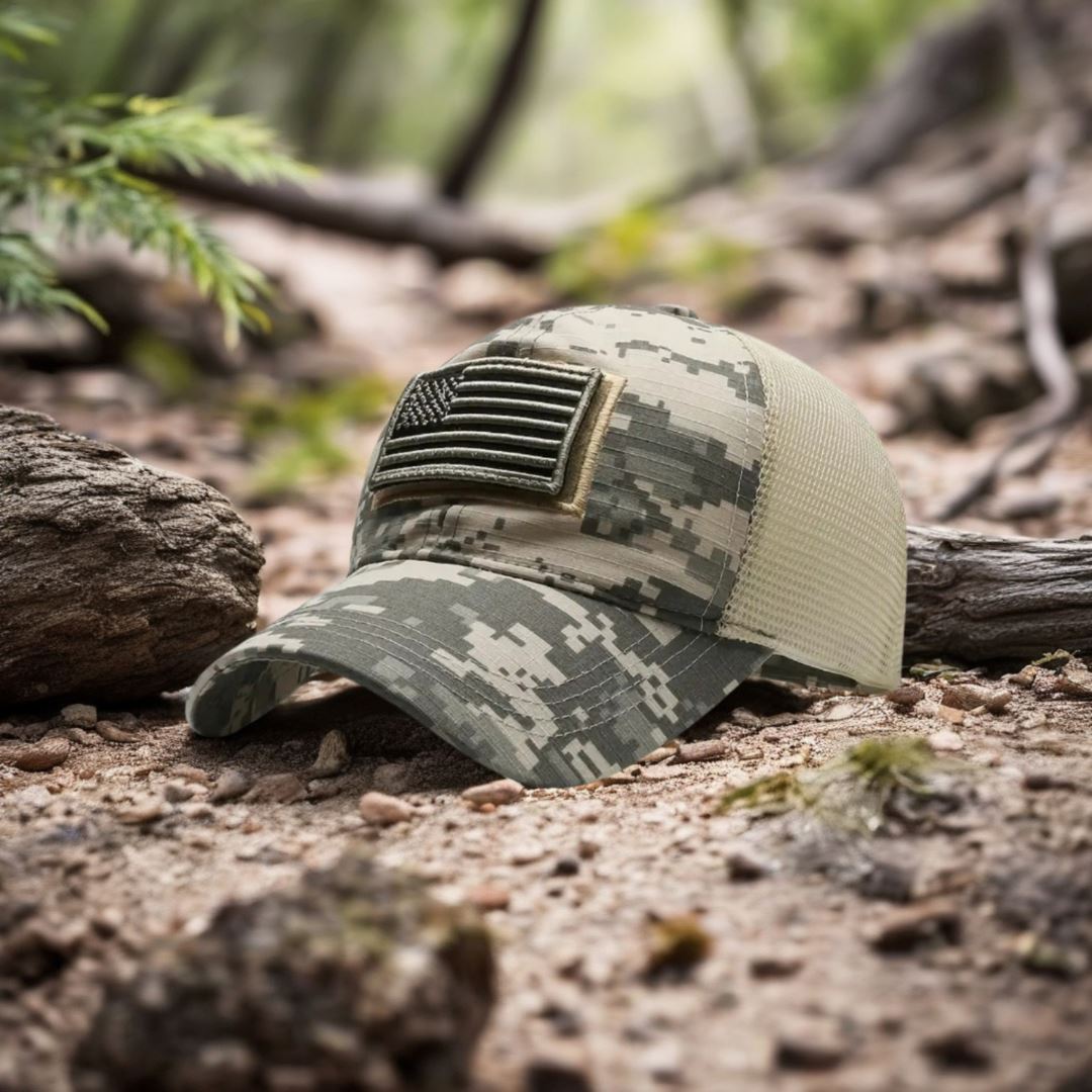 American Flag Camo Adjustable Hat American Flag Camo Adjustable Hat | GA Wovany 