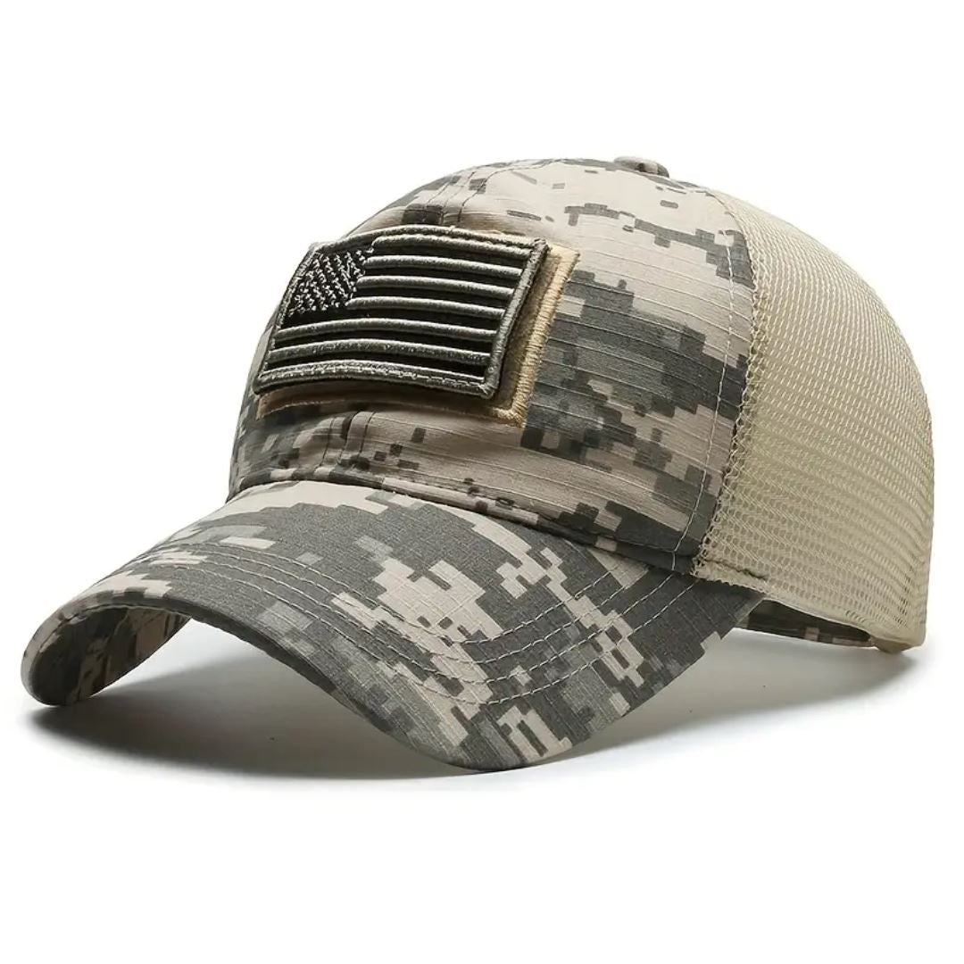 American Flag Camo Adjustable Hat American Flag Camo Adjustable Hat | GA Wovany Grey 